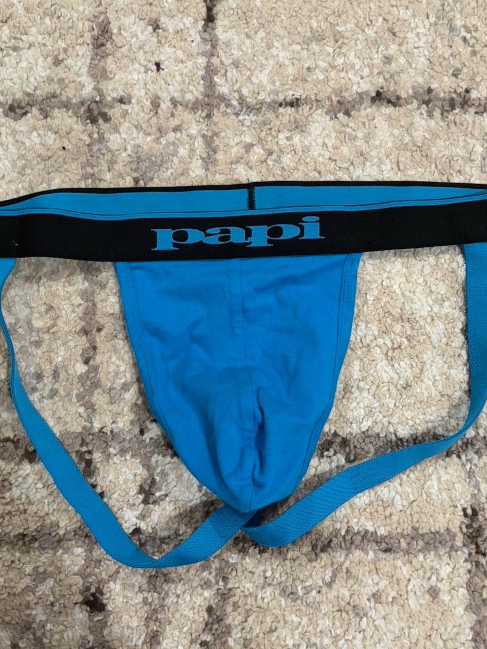 Papi Men's Bright Blue Supportive Jockstrap